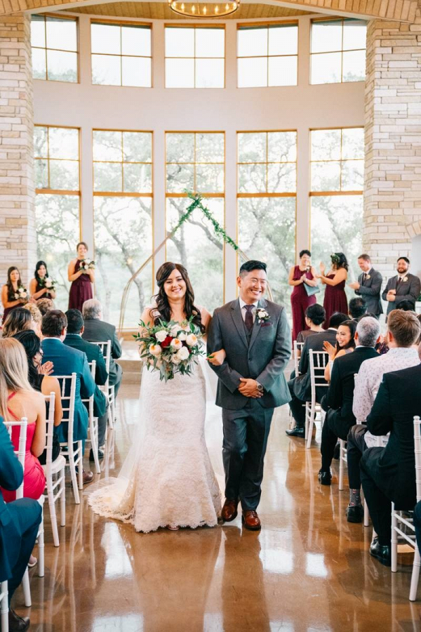 Texas indoor wedding ceremony