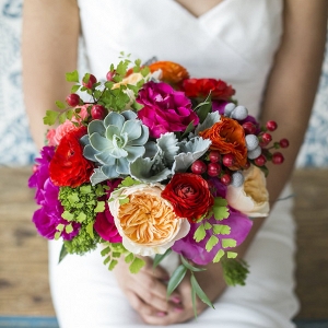 colorful geometric wedding from Aisle Perfect