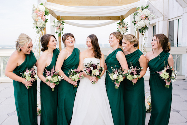 Emerald bridesmaid dresses