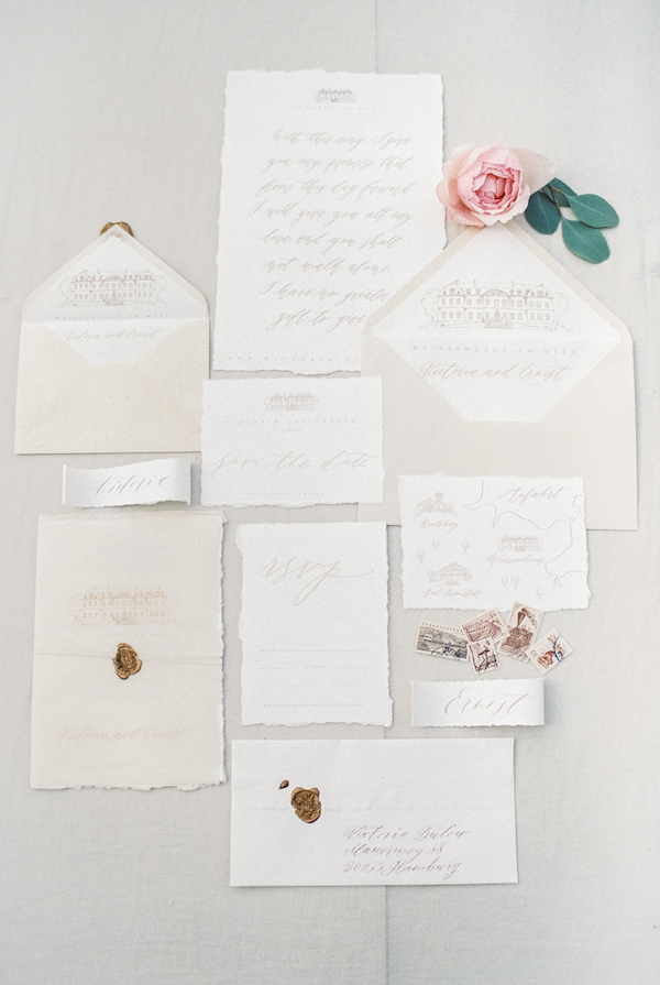Calligraphy wedding invitation