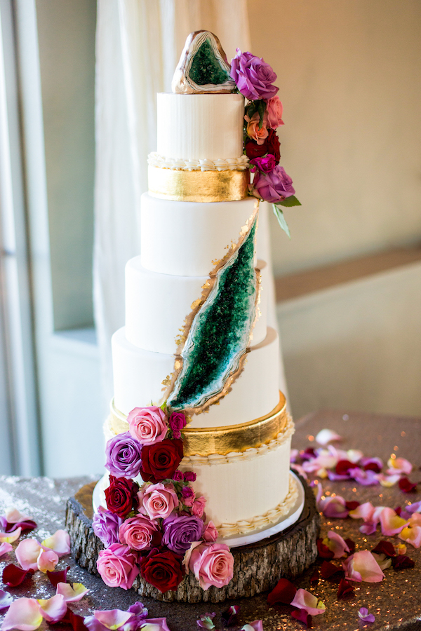 Geode wedding cake