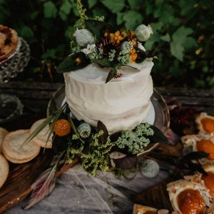 Small buttercream wedding cake