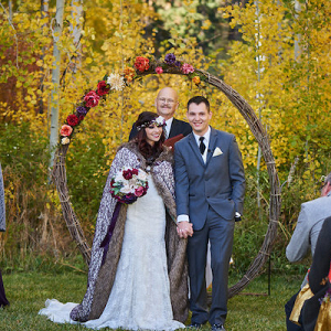 Fall wedding ceremony