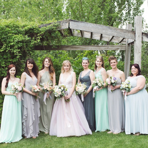 Mismatched bridesmaids