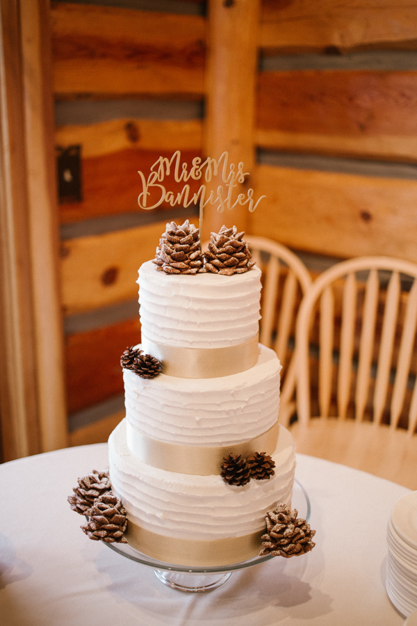 Pinecone wedding cake