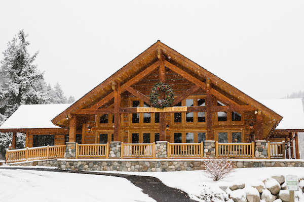 Snowy lodge