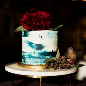 Aquamarine Marbled Cake