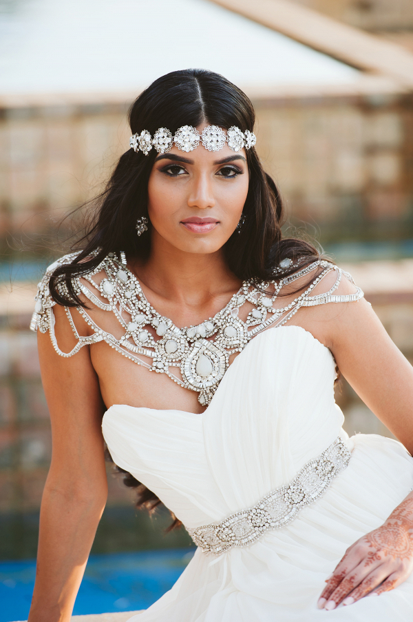 Bride with Crystal Accessories
