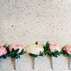 Pink and Yellow Boutonnieres