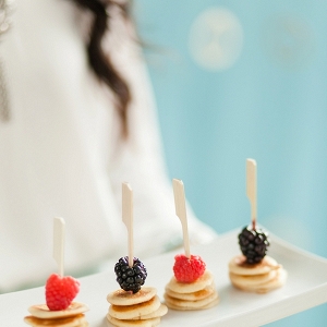Skewers with Mini Pancakes and Berries