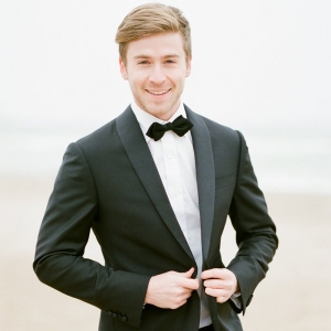 Groom in Suit and Bowtie