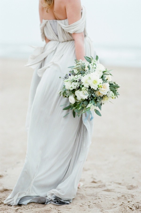 Wedding Dress and Bouquet