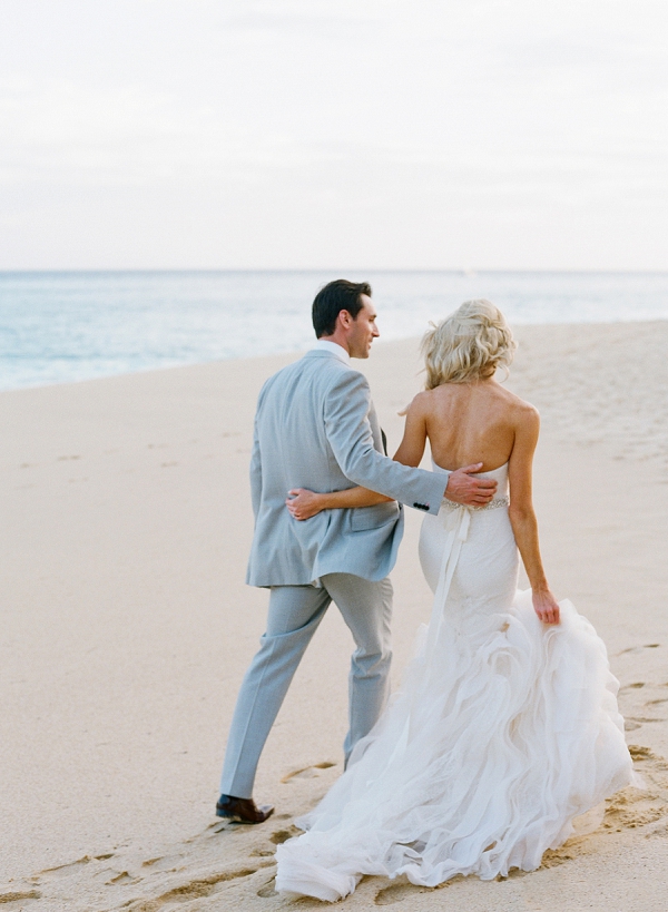 Bride and Groom on the Beach