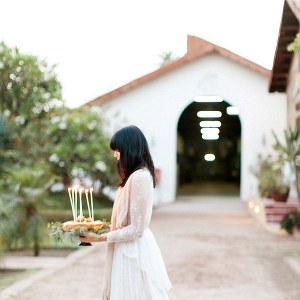 Bride with Wedding Cake