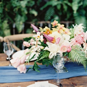Floral Centerpiece and Place Setting on a Table