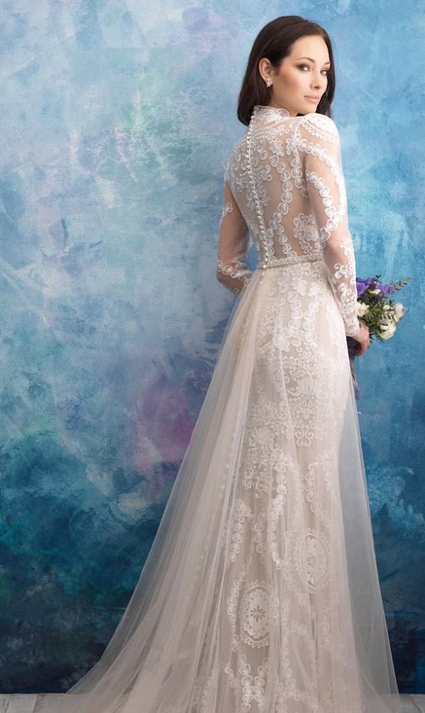 Lace back wedding dress from Allure Bridals Fall 2018