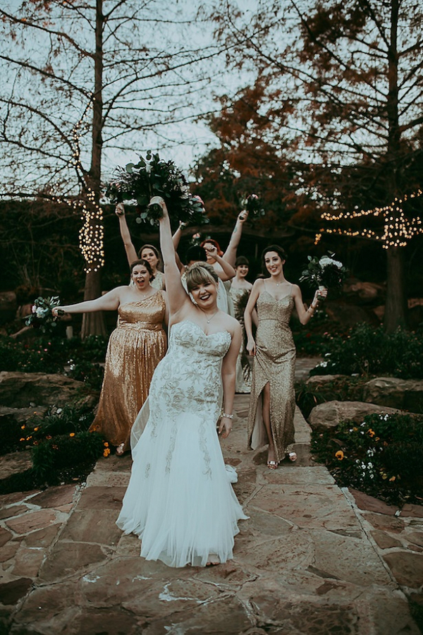 Glam bridal party