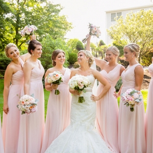 light pink bridesmaids from Belle the Magazine