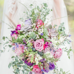 Purple and pink bouquet
