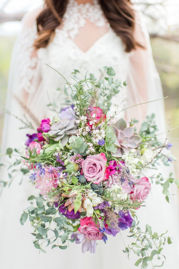 Purple and pink bouquet