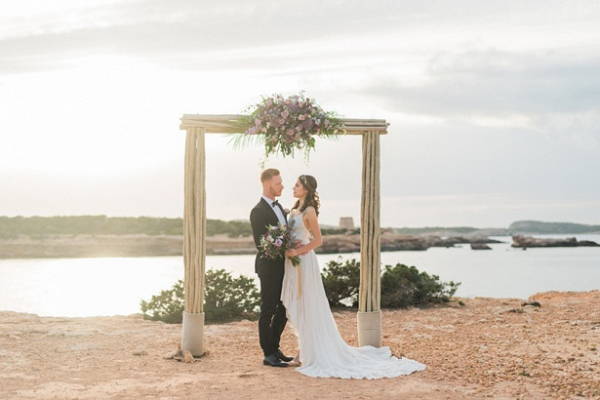 Waterside ceremony arch