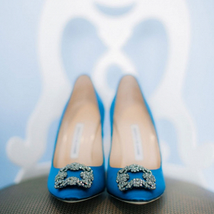 blue wedding heels