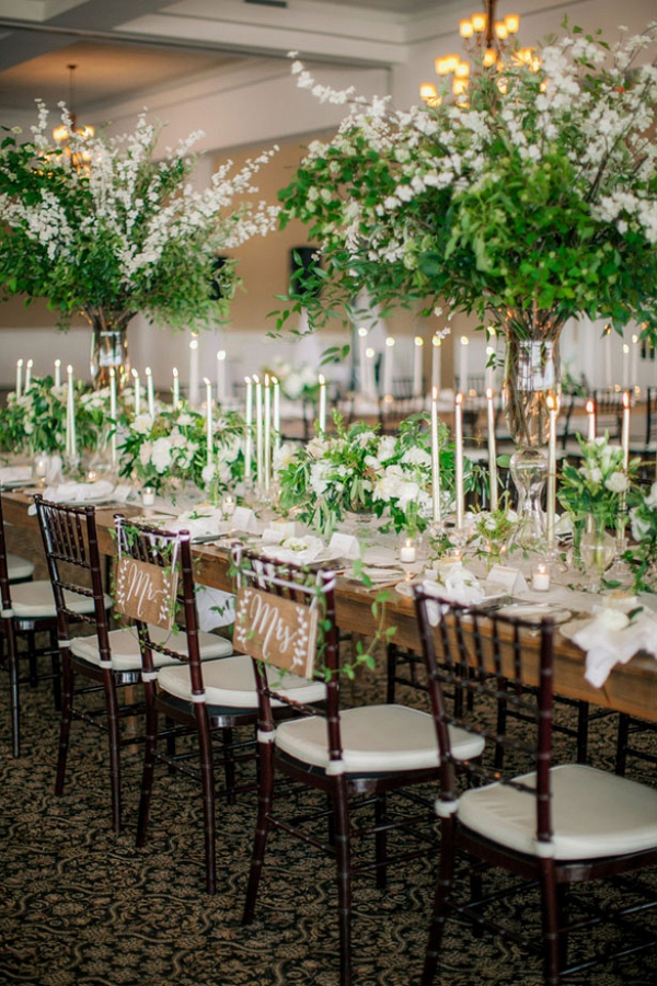 Greenery filled reception