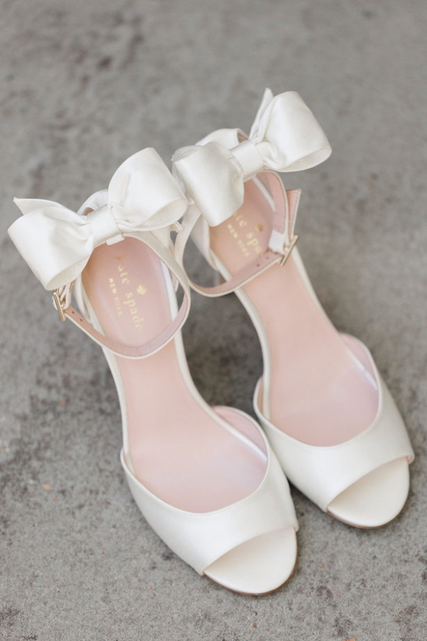 White bow heels on Belle the Magazine