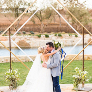 Geometric wedding backdrop
