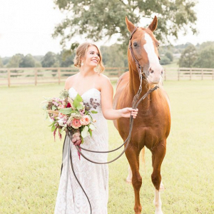A bride and her horse