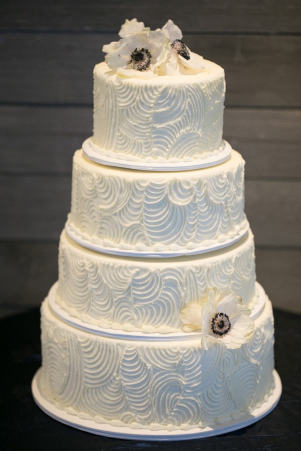 Textured buttercream wedding cake