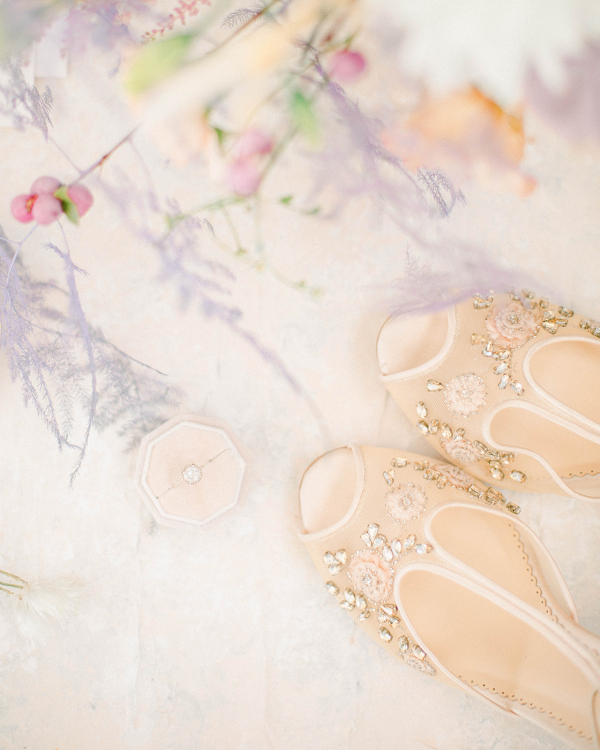 Beautiful Peep Toe Bella Belle Shoes embellished with crystals