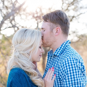 Couple's portrait during their South African Game Reserve engagement session