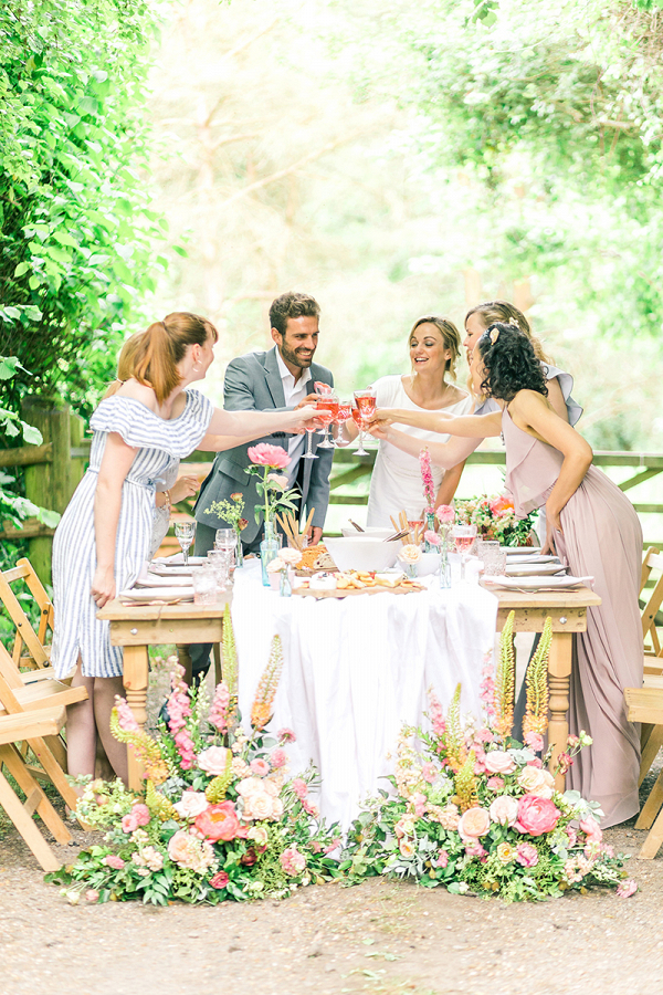 Relaxed garden wedding reception ideas with heaps of flowers!