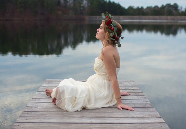 DIY Floral Crown from a Floral Garden Inspired Styled Shoot