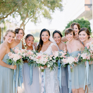 Light blue bridal party