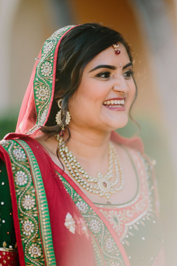 Bride in sari on Bridal Musings