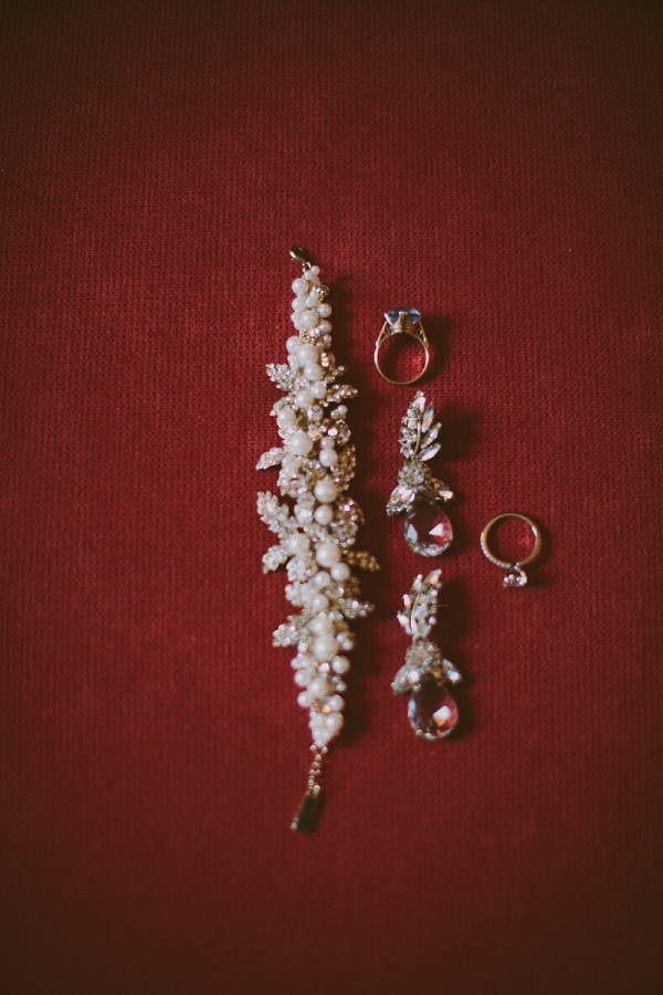 Pearl Crystal Encrusted Bracelet Earrings Chic Bridal Accessories