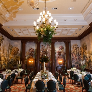 Emerald & Gold Decor is the Perfect Color Palette to This Ballroom at This Classic Emerald Winter Pittsburgh Wedding