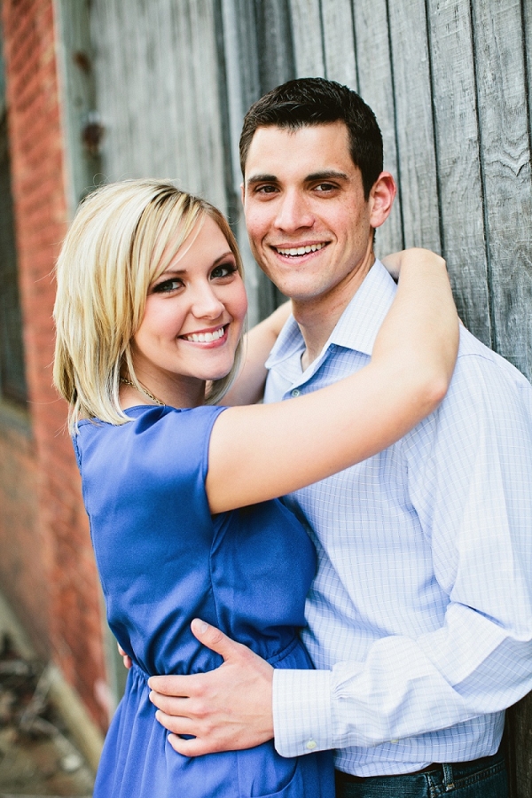 This Bride to Be and Her Fiance Are All Smiles During Their Urban Engagement Session 