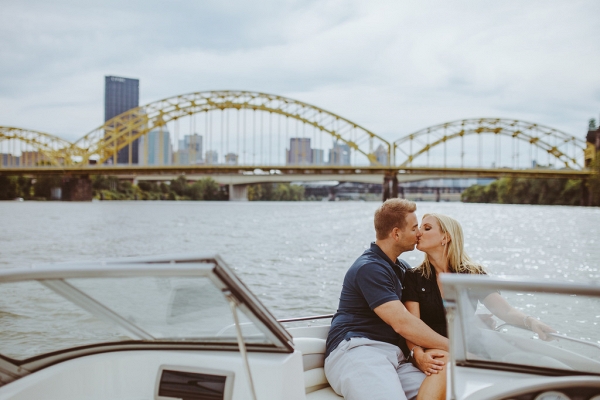 Boating River Unique Engagement Session Water