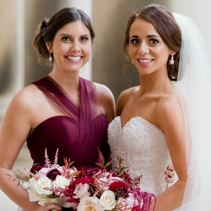 The Prettiest Shade of Berry Red Made for the Most Gorgeous Bridesmaids Dresses at This Rich Marsala & Blush Pittsburgh Wedding