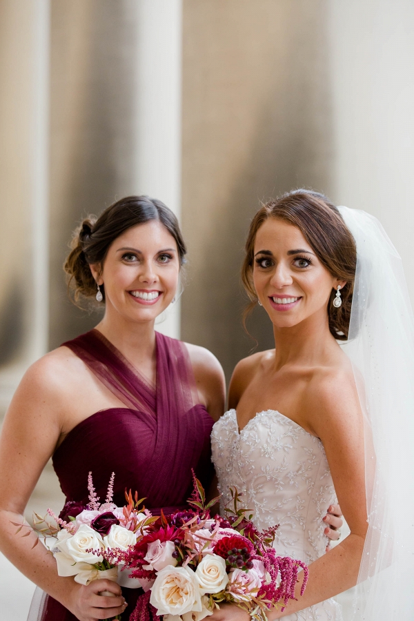 The Prettiest Shade of Berry Red Made for the Most Gorgeous Bridesmaids Dresses at This Rich Marsala & Blush Pittsburgh Wedding