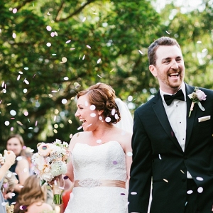 Bride Groom Pastel Confetti Husband Wife