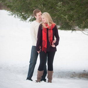 Mother Nature is the Highlight of This Snowy Field Engagement Session