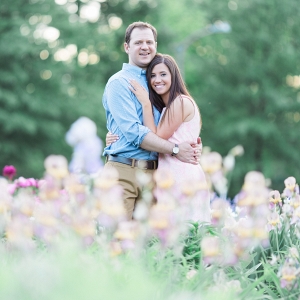 Beautiful Field Wildflowers Lush Green Trees Color Summery Park Engagement Session