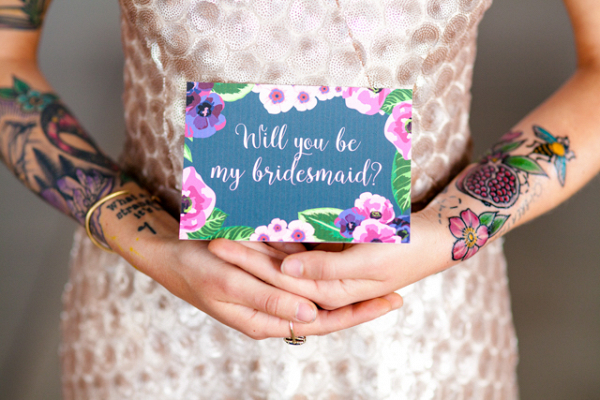 will you be my bridesmaid card on Burnett's Boards