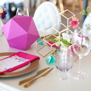 Colorful geometric wedding