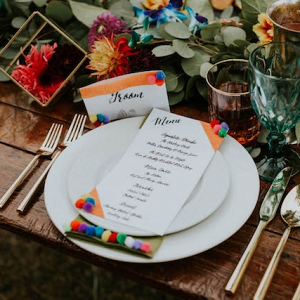 Colorful place setting