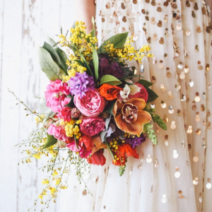 Colorful bridal bouquet 
